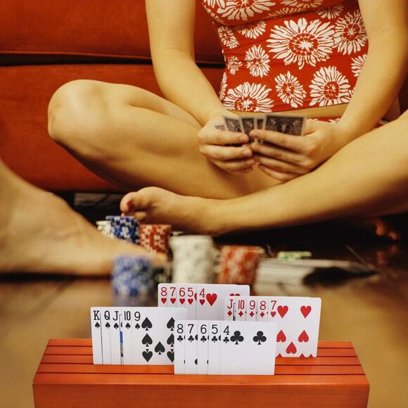 Exqline Wooden Playing Card Holder Organizer NWOB - Picture 3 of 6